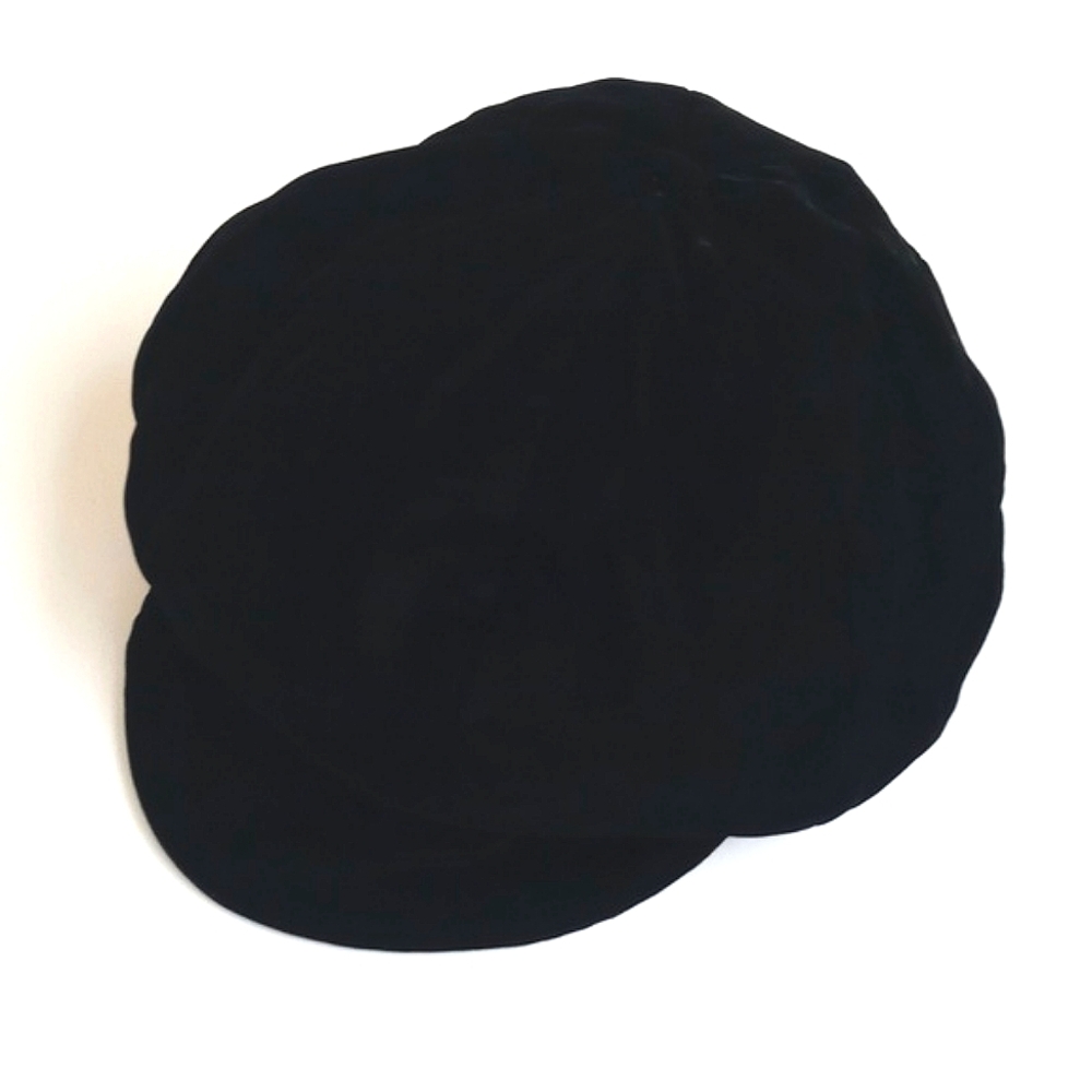 Bergdorf Goodman Vintage Black Velvet Baker Boy Cap By Corinne Hatton Size M - Picture 8 of 8
